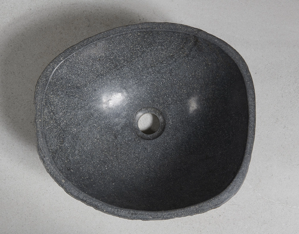 раковина из речного камня 38x34x14