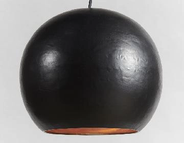 Плафон сферический латунный черный 35 см