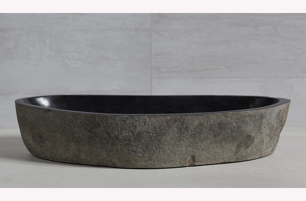 раковина из речного камня 82x36x15