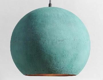 Плафон сферический медный натуральная окись 50 см