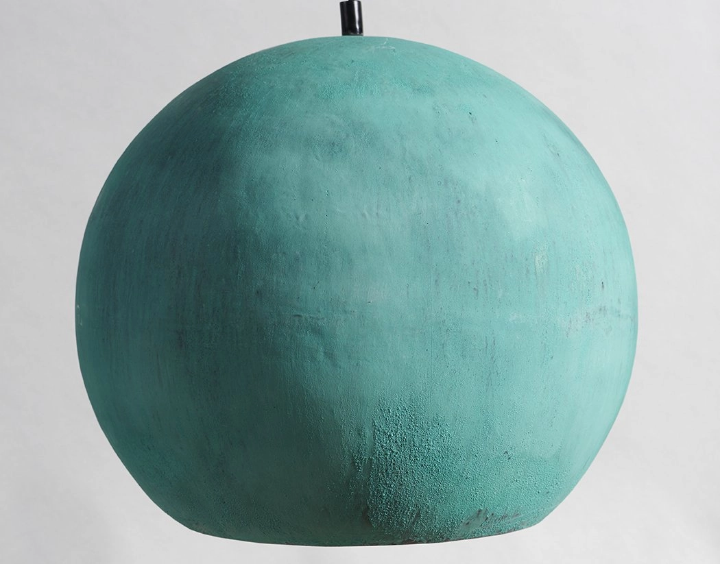 Плафон сферический латунный натуральная окись 25 см