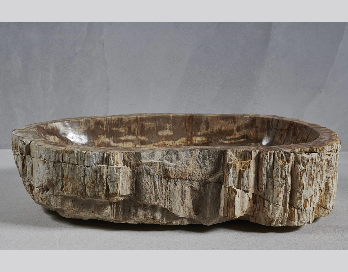 Раковина из окаменелого дерева 68x42x15