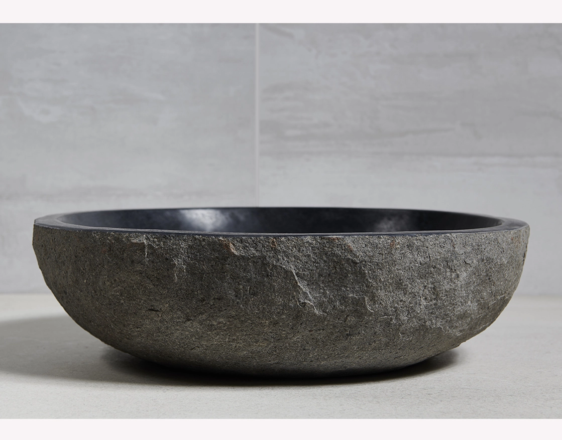 раковина из речного камня 43x43x12