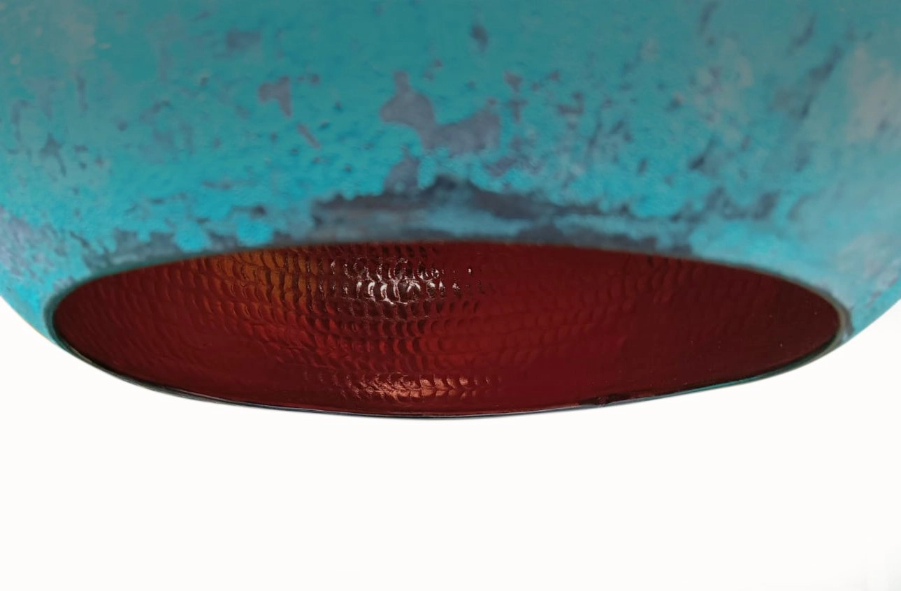 Плафон сферический медный натуральная окись 45 см