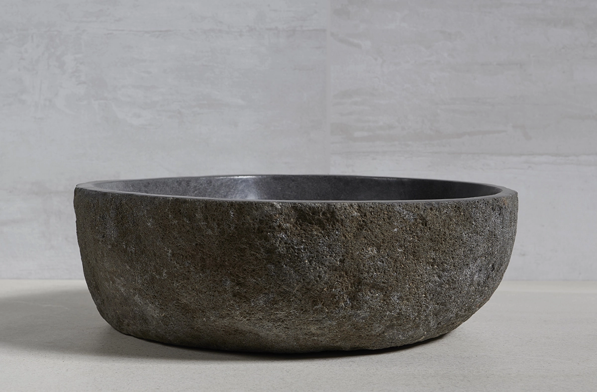 раковина из речного камня 46x46x15