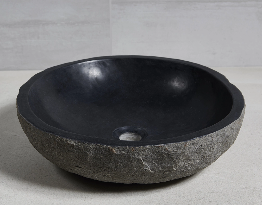 раковина из речного камня 43x43x12