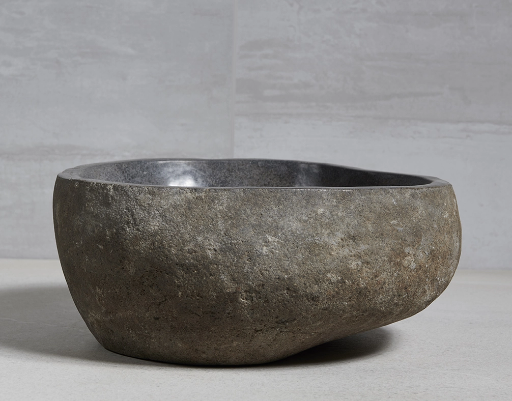 раковина из речного камня 35x35x15