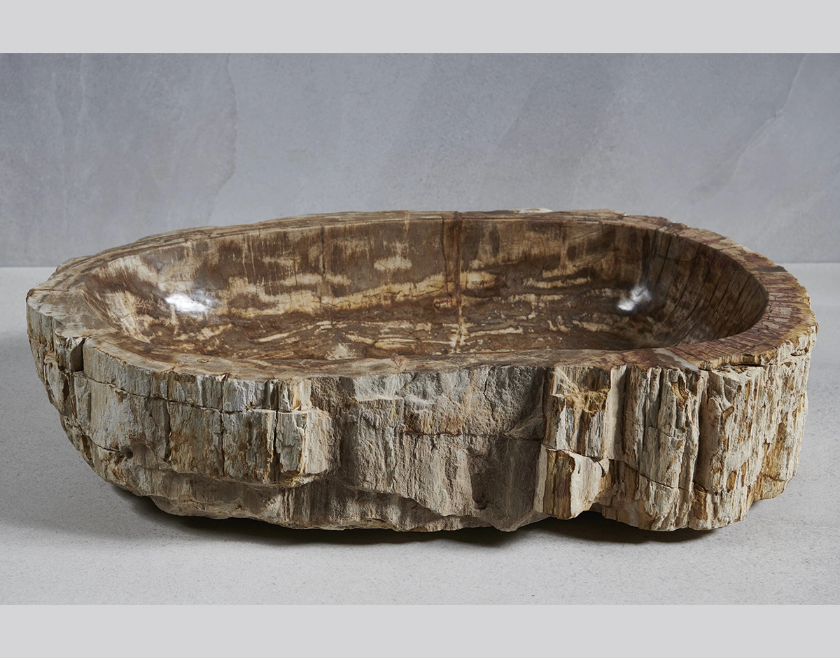 Раковина из окаменелого дерева 68x42x15