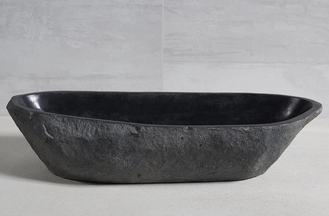 раковина из речного камня 80x31x16