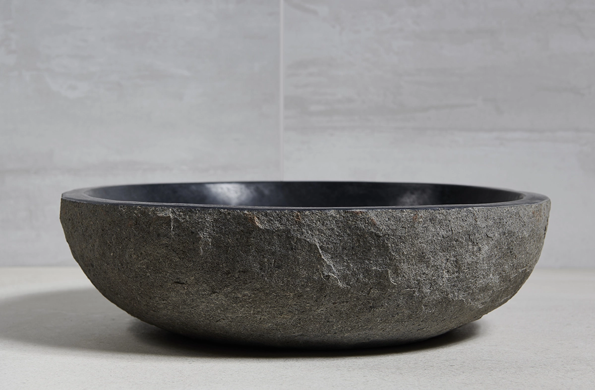 раковина из речного камня 43x43x12