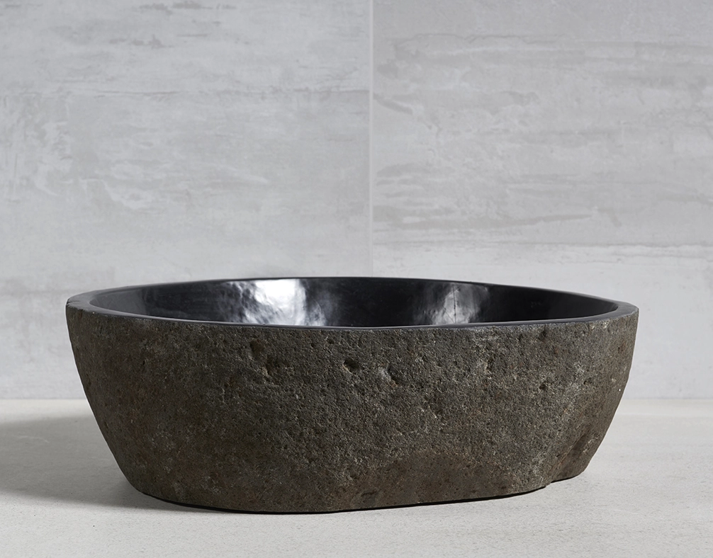 раковина из речного камня 49x44x15