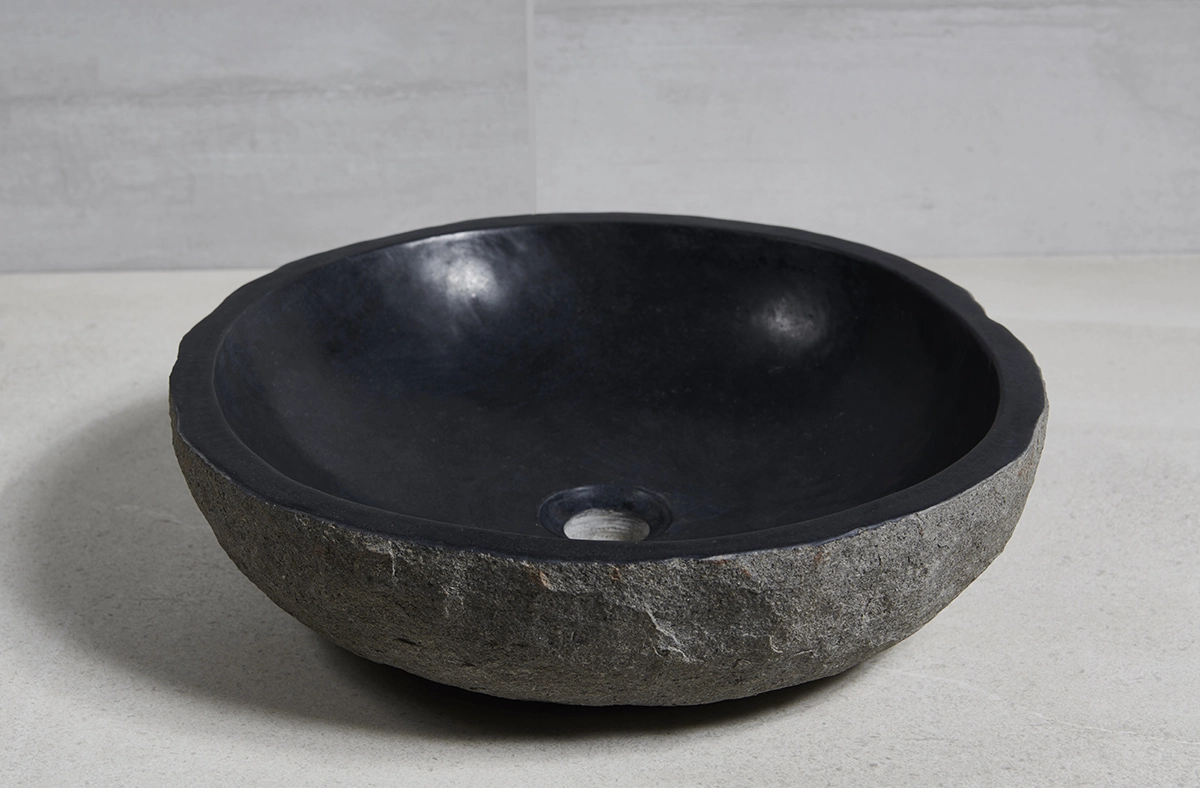 раковина из речного камня 43x43x12