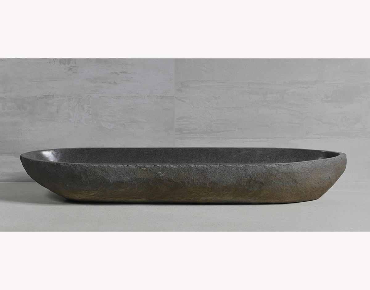 раковина из речного камня 120х35х15