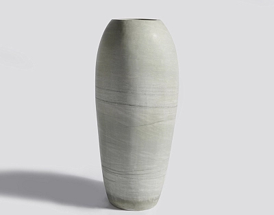 Вазон напольный из андезита 60х25х25 белый