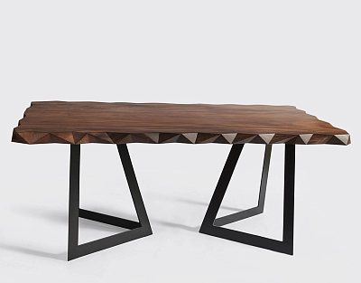 Обеденный стол из массива дерева DIAMANTE DINING TABLE 100х82х200