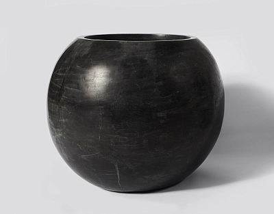 Вазон напольный из мрамора 50х60х60 черный