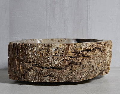 Раковина из окаменелого дерева 43х43х15