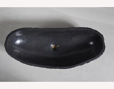раковина из речного камня 66x37x16